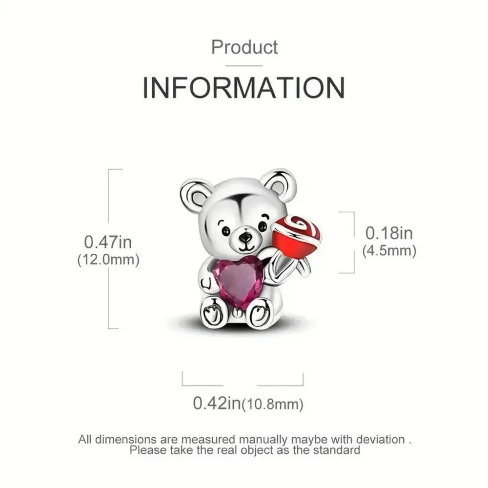 925 Sterling Silver teddy bear